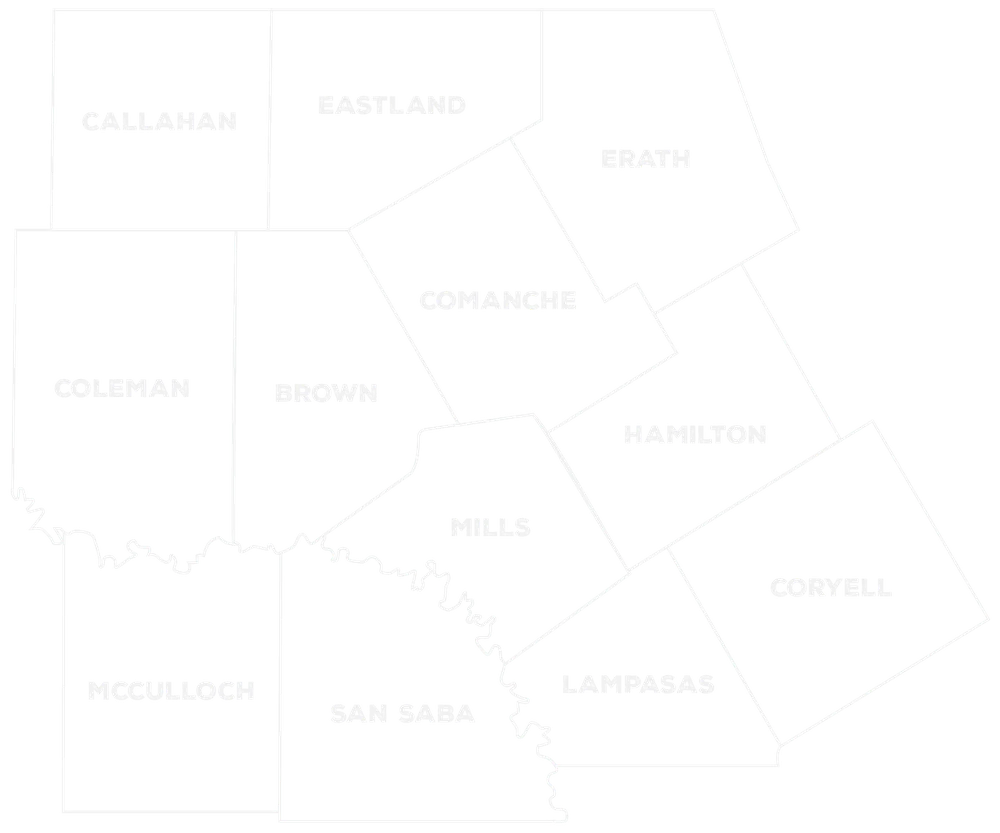 Heart of Texas Mechanical service area — 12 counties across Central Texas